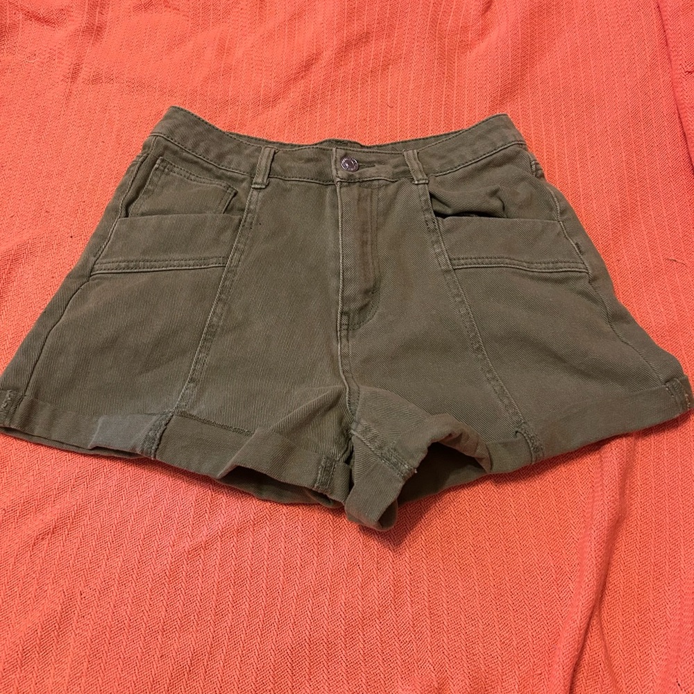 Olive Green Women's Shorts